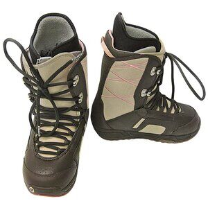 New! Burton Moto Snowboard Boots! Size 6 Womens Tan & Brown Traditional Lace